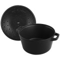 Zestaw 3 naczyń żeliwnych z pokrywką STAUB 40508-386-0 - czarny 24 cm - 1180144