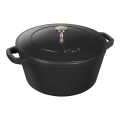 Zestaw 3 naczyń żeliwnych z pokrywką STAUB 40508-386-0 - czarny 24 cm - 2286170