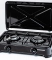 Kuchenka gazowa nastawna 2-palnikowa Ravanson K-02TB (czarny) - 1155676