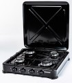 Kuchenka gazowa nastawna 4-palnikowa Ravanson K-04TB (czarny) - 945967
