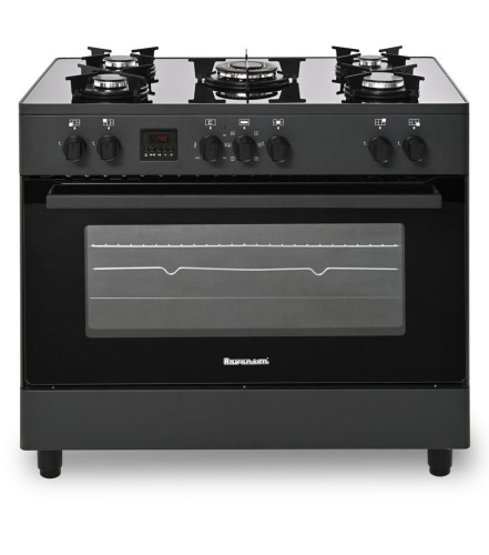 Kuchnia gazowo-elektryczna Ravanson KWGE-K90 GLASS black - 2226964