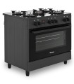 Kuchnia gazowo-elektryczna Ravanson KWGE-K90 GLASS black - 2226965