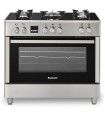 Kuchnia gazowo-elektryczna Ravanson KWGE-K90 Glass Inox - 2226969