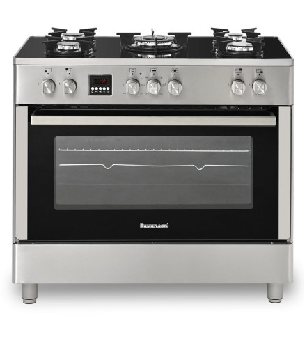 Kuchnia gazowo-elektryczna Ravanson KWGE-K90 Glass Inox - 2226969