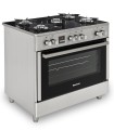 Kuchnia gazowo-elektryczna Ravanson KWGE-K90 Glass Inox - 2226970