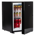 Bezszmerowy minibar termoelektryczny MPM-30-MBS-06/L z szklanym frontem czarny - 2307725