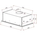 Okap podszafkowy TEKA GFG2 GLASS BLACK (334 m3/h; 550mm; kolor czarny) - 1448465