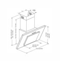 Okap AKPO WK-4 NERO 2.0 60 SZARY/SZARE SZKŁO T300 Liniowy LED/Siłownik - 2232125