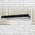 Okap teleskopowy AKPO WK-7 LIGHT GLASS TOUCH 60 INOX CZARNY (front czarne szkło, dotykowy) - 2281702