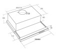 Okap podszafkowy teleskopowy AKPO WK-7 LIGHT PLUS 60 INOX (600mm; kolor inox) - 947183