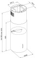 Okap wyspowy tuba MAAN Elba2 39 cm czarny - 1895849