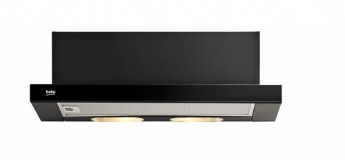 Okap teleskopowy Beko CTB 6250 B (420 m3/h; 600mm; kolor czarny, front czarne szkło) - 709345