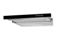 Okap podszafkowy teleskopowy AKPO WK-7 LIGHT GLASS 50 INOX CZARNY (500mm; kolor inox, front czarne szkło) (WYPRZEDAŻ) - 2305608