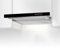 Okap podszafkowy teleskopowy AKPO WK-7 LIGHT GLASS 50 INOX CZARNY (500mm; kolor inox, front czarne szkło) (WYPRZEDAŻ) - 2305611