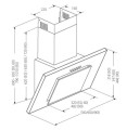 Okap kominowy AKPO WK-4 NERO 90 CZARNY (486 m3/h; 900mm; kolor czarny) - 947004