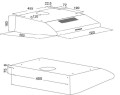 Okap podszafkowy AKPO WK-7 P 3050 CZARNY (159,8 m3/h; 500mm; kolor czarny) - 946957