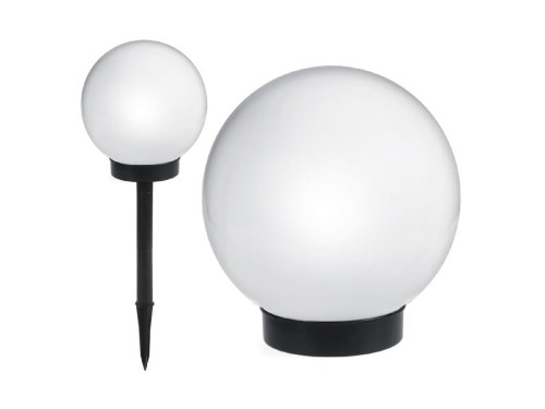 Lampa solarna GreenBlue GB121 wolnostojaca ogrodowa - kula 15x15x48cm, bialy LED - 1921253
