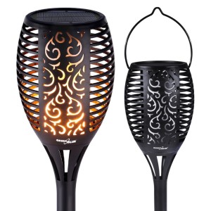 Pochodnia solarna GreenBlue GB156 lampa ogrodowa LED realistyczny efekt żywego ognia IP65