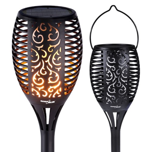Pochodnia solarna GreenBlue GB156 lampa ogrodowa LED realistyczny efekt żywego ognia IP65 - 1921245