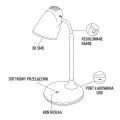 Lampka biurkowa LED Montis MT044 Akumulatorowa, USB, biała - 1063131