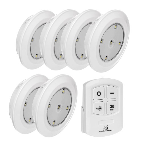 Zestaw 6 lamp LED Maclean MCE165 z pilotem na baterie 3xAAA - 1063588