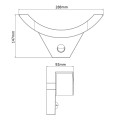 Lampa LED Maclean MCE290 W z czujnikiem ruchu na podczerwień 800lm 10W IP54  biała - 1797462