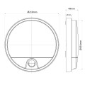 Lampa LED Maclean MCE291 W z czujnikiem ruchu na podczerwień 1100lm 15W IP54 biała - 1797470