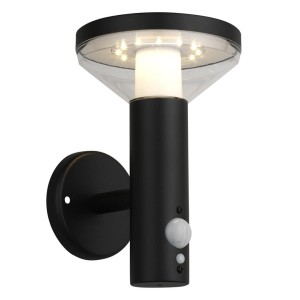 Kinkiet solarny LED Maclean MCE455 B, czujnik, 3 tryby świecenia, IP44, Bateria Li-ion 18650 3,7V 1200 mAh, czarny