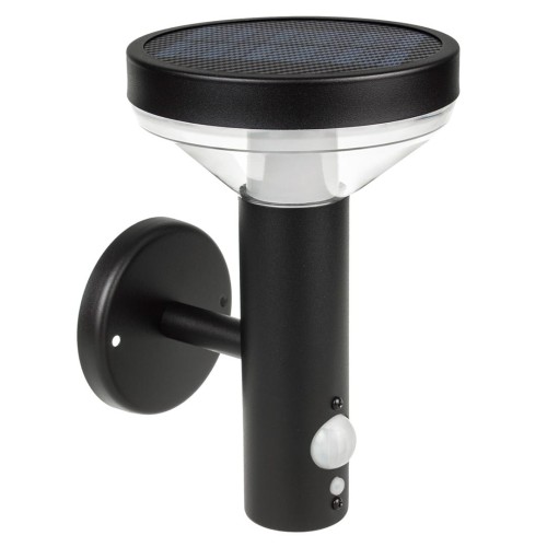 Kinkiet solarny LED Maclean MCE455 B, czujnik, 3 tryby świecenia, IP44, Bateria Li-ion 18650 3,7V 1200 mAh, czarny - 1921266