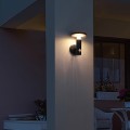Kinkiet solarny LED Maclean MCE455 B, czujnik, 3 tryby świecenia, IP44, Bateria Li-ion 18650 3,7V 1200 mAh, czarny - 1921263