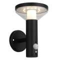 Kinkiet solarny LED Maclean MCE455 B, czujnik, 3 tryby świecenia, IP44, Bateria Li-ion 18650 3,7V 1200 mAh, czarny - 1921265