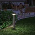 Lampa solarna LED z czujnikiem Maclean MCE465 B, czarna, IP44, 3 tryby świecenia, bateria Li-ion 18650 3,7V 1200 mAh, wbijana - 926954