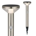 Lampa solarna LED z czujnikiem Maclean MCE465 C/M, chrom mat, IP44, 3 tryby świecenia, bateria Li-ion 18650 3,7V 1200 mAh, wbijana - 926956
