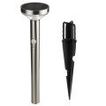Lampa solarna LED z czujnikiem Maclean MCE465 C/M, chrom mat, IP44, 3 tryby świecenia, bateria Li-ion 18650 3,7V 1200 mAh, wbijana - 926958
