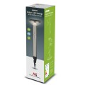 Lampa solarna LED z czujnikiem Maclean MCE465 C/M, chrom mat, IP44, 3 tryby świecenia, bateria Li-ion 18650 3,7V 1200 mAh, wbijana - 926959