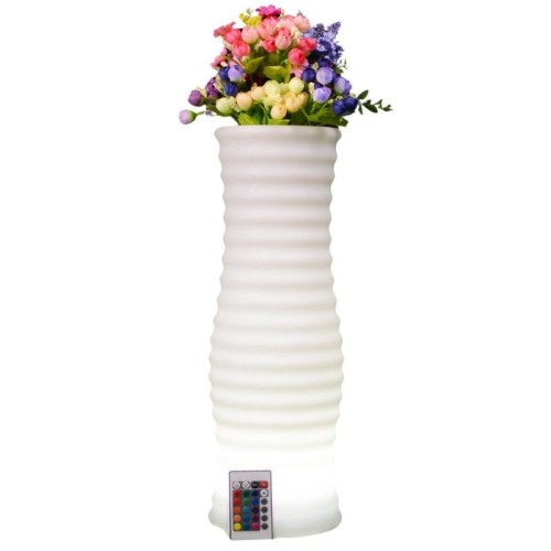 Lampka LED Techly bezprzewodowa / wazon na kwiaty RGB z pilotem - 2283874