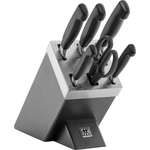Zestaw noży samoostrzących ZWILLING Four Star 35148-507-0 7 elementów szary