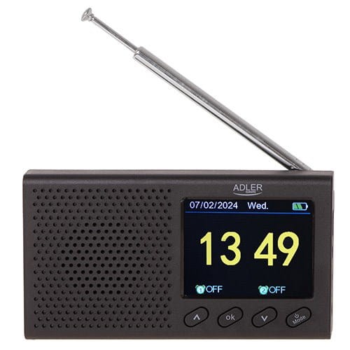 Radio przenośne Adler AD 1198 wyświetlacz LCD, Bluetooth, zegar - 1996732