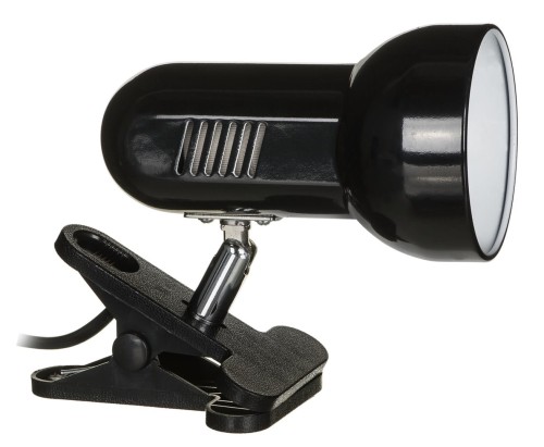 Lampka na biurko mocowana na klips kolor czarny metalowa duży gwint E27 - 1127719