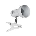 Lampka na biurko mocowana na klips kolor biały metalowa duży gwint E27 - 1127717