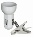 Lampka na biurko mocowana na klips kolor biały metalowa duży gwint E27 - 1127718