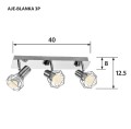 Listwa Activejet AJE-BLANKA 3P (120 W; E14 x 3) - 776325