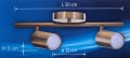 Listwa reflektorowa podwójna złota sufitowa ścienna Activejet SPECTRA kinkiet GU10 do salonu - 2019253