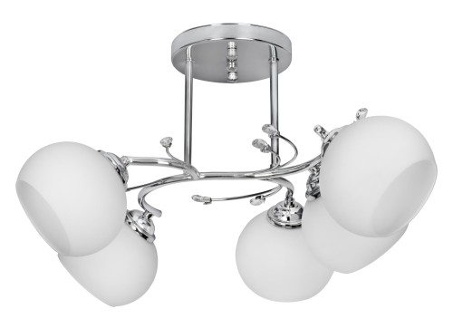 Żyrandol klasyczna lampa sufitowa wisząca Activejet IRMA Nikiel 5xE27 do salonu - 776508
