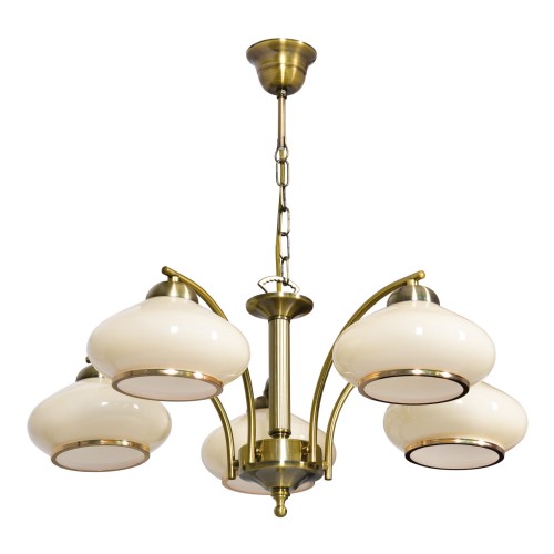 Żyrandol klasyczna lampa sufitowa wisząca Activejet RITA Patyna 5xE27 do salonu - 1063397