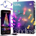 Twinkly Candies – 100 Lampki w kształcie świeczki RGB LEDs, zielony przewód, USB-C - 2160769
