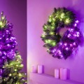Twinkly Wstępnie oświetlony wieniec – 50 RGB LED, Regal 24" zielony przewód, typ wtyczki C - 2202131