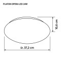 Nowoczesny plafon sufitowy LED Activejet OPERA 24W - 1481366