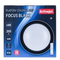 Nowoczesny plafon sufitowy LED Activejet FOCUS Czarny ściemnialny ze zdalnym sterowaniem na pilota - 1738001