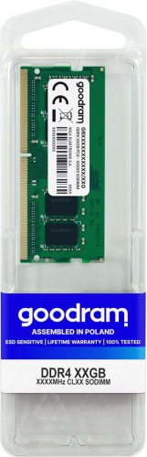 Pamięć RAM GoodRam GR2400S464L17/16G (DDR4 SO-DIMM; 1 x 16 GB; 2400 MHz; CL17) (WYPRZEDAŻ) - 2306976